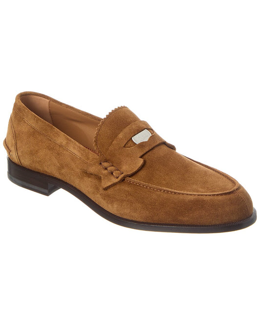 CHRISTIAN LOUBOUTIN SUEDE PENNY LOAFER