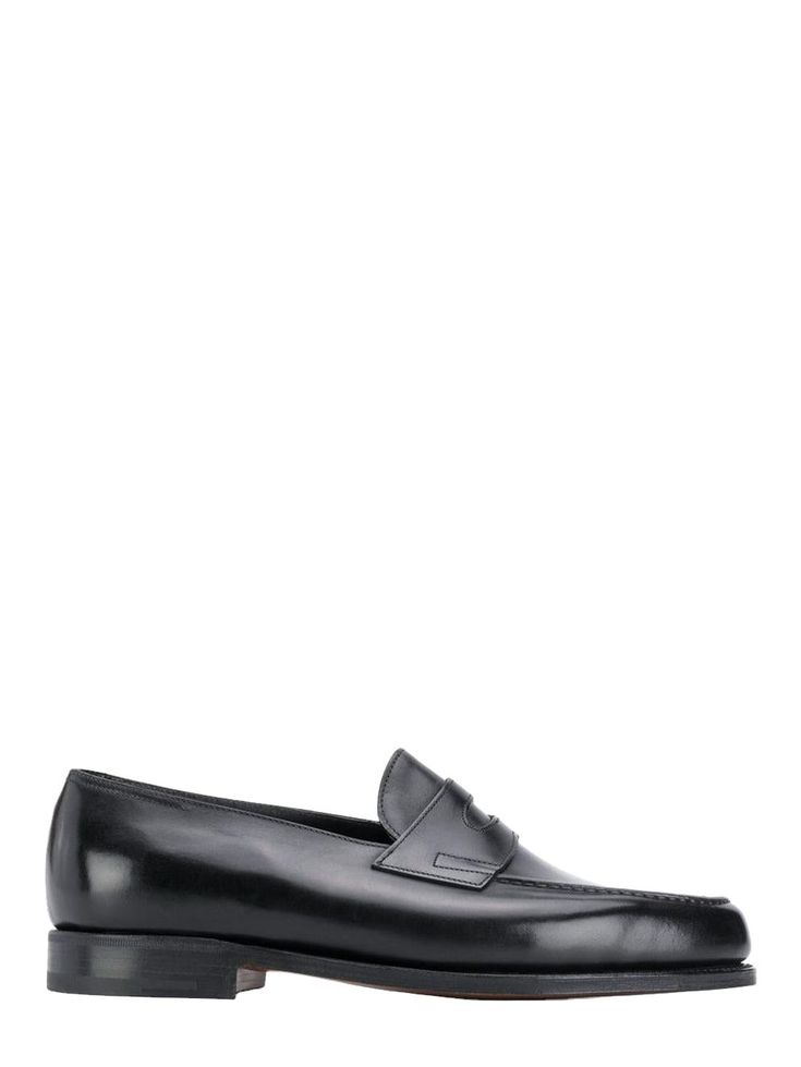 JOHN LOBB CALF LEATHER SLIP ON LOAFERS ( Pre-Owned, Like New )