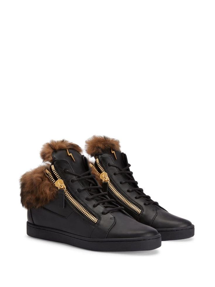 Giuseppe Zanotti Nicki Leather Sneakers Pre Owned Like New