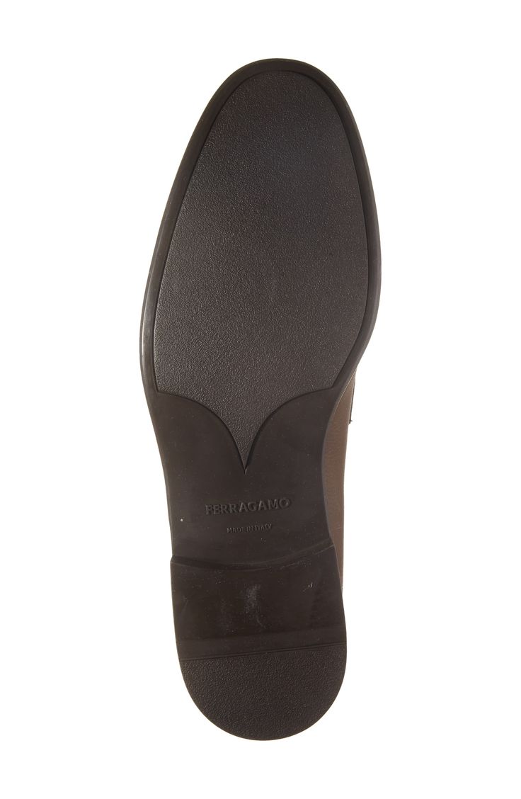 FERRAGAMO DESIO LOAFER IN COCOA BROWN ( Pre-Owned, Like New )