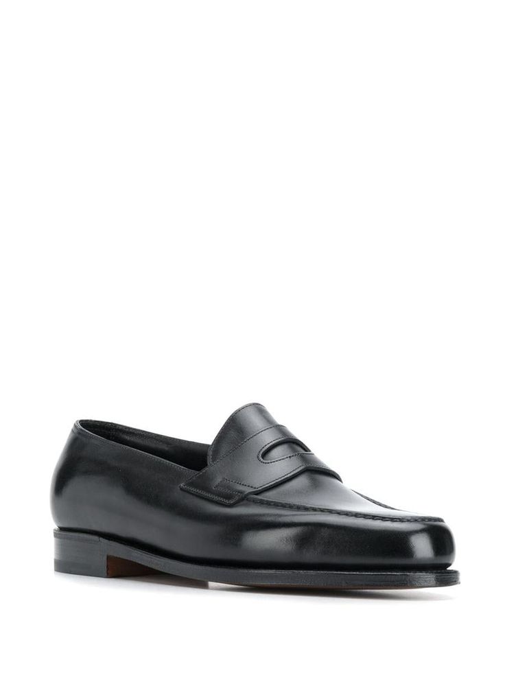 JOHN LOBB CALF LEATHER SLIP ON LOAFERS ( Pre-Owned, Like New )