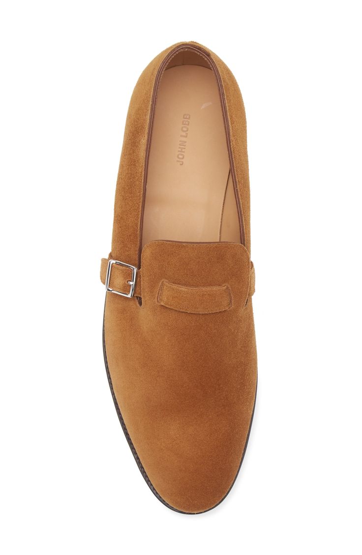 JOHN LOBB DELANO II BUCKLE IN TOBACCO (Pre-Owned, Like New)