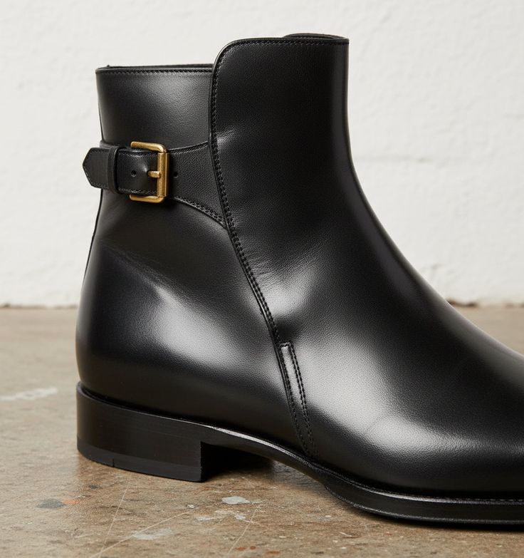 NEW HANDMADE MEN BLACK ANKLE