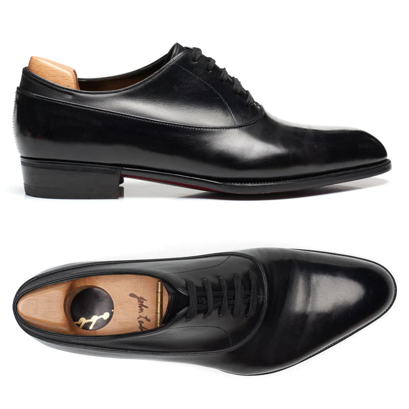 JOHN LOBB PARIS BESPOKE BLACK CALF LEATHER BALMORAL