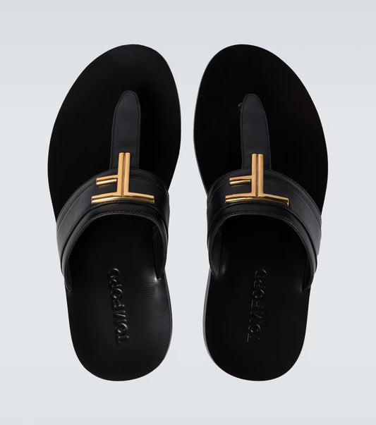 TOM FORD LEATHER THONG SANDAL