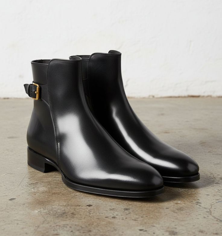 NEW HANDMADE MEN BLACK ANKLE