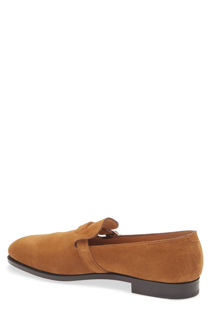 JOHN LOBB DELANO II BUCKLE IN TOBACCO (Pre-Owned, Like New)