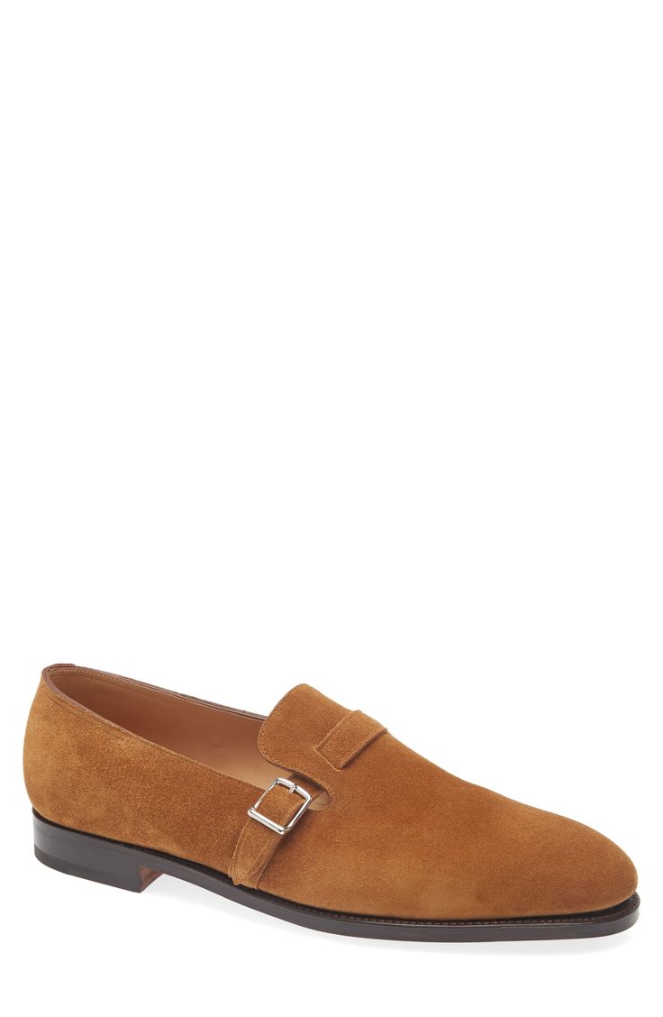JOHN LOBB DELANO II BUCKLE IN TOBACCO (Pre-Owned, Like New)