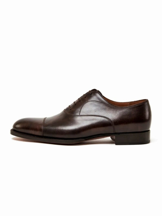 OXFORD BROWN CAP TOE DRESS SHOES FOR MEN