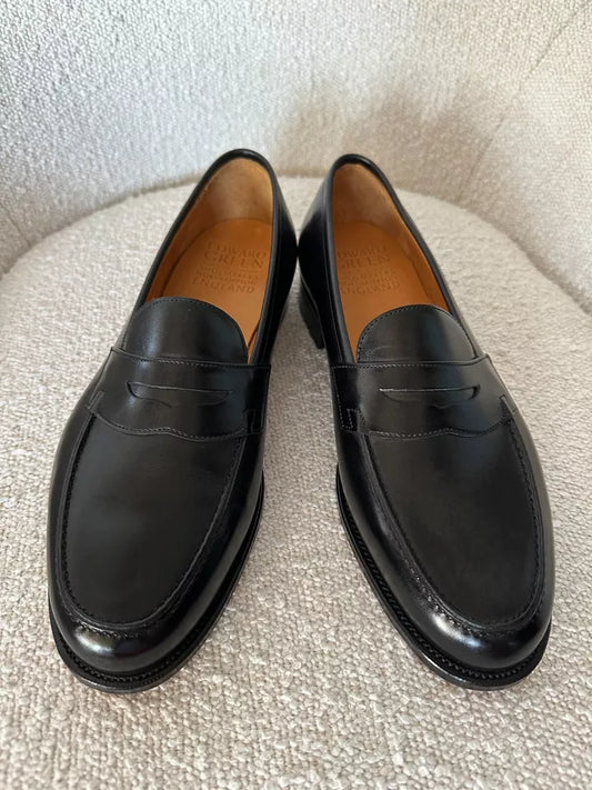 EDWARD GREENE DUKE BLACK LEATHER LOAFER SHOES