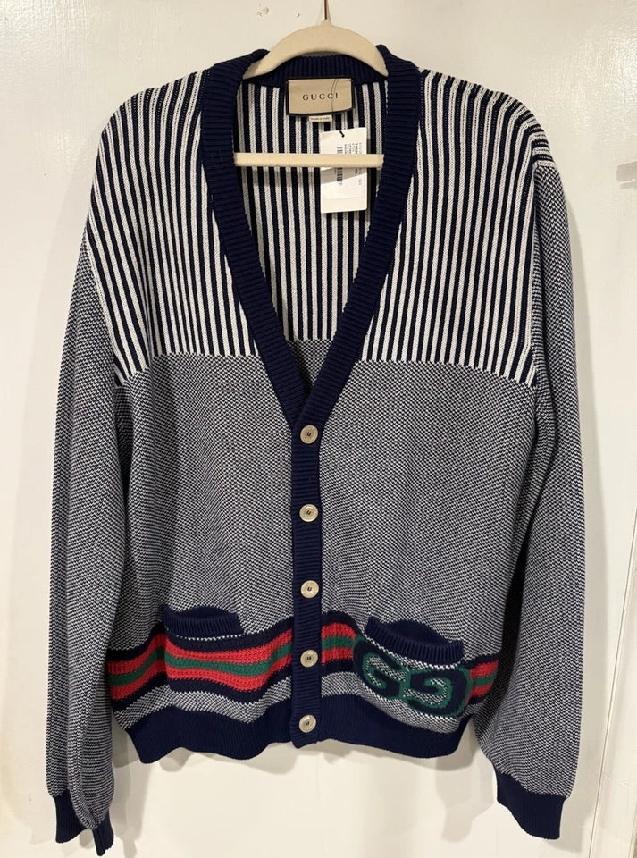 GUCCI MEN'S WOOL CARDIGAN V NECK ( Pre Owned )