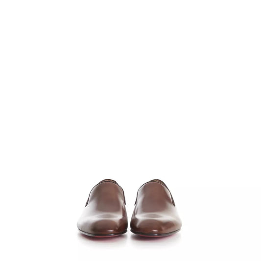 CHRISTIAN LOUBOUTIN DANDELION LOAFERS-HAVANE BROW LEATHERS