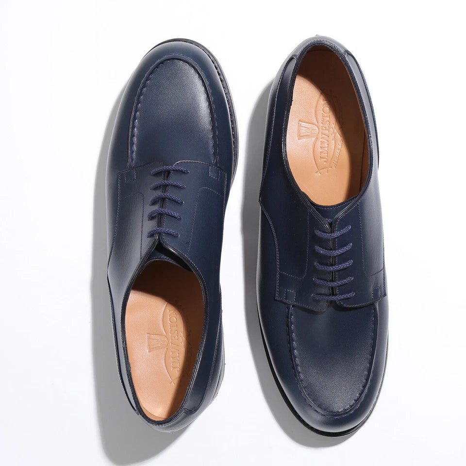 JM WESTON LEATHER SHOES DERBY GOLF OXFORD MEN'S  WINGTIP