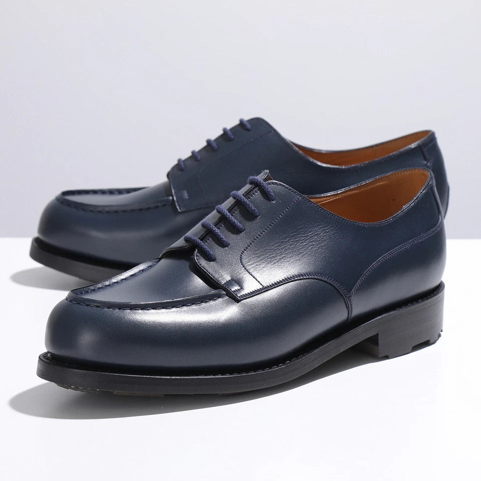 JM WESTON LEATHER SHOES DERBY GOLF OXFORD MEN'S  WINGTIP