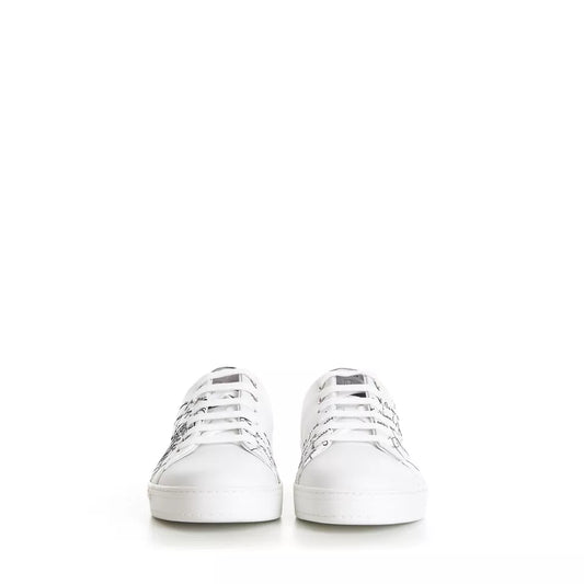 BERLUTI WHITE PLATIME SCRITTO LEATHER SNEAKER