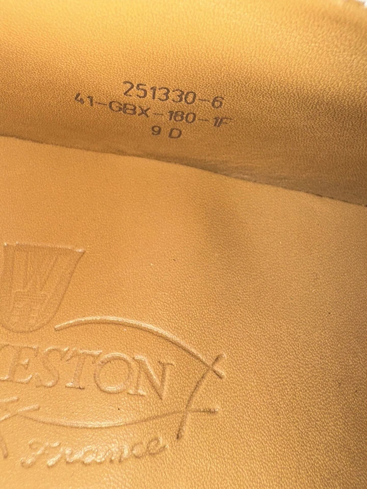 J.M. WESTON MEN’S 180 LOAFERS BELGE SUEDE & WHITE