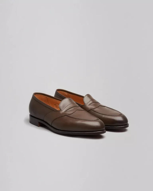 EDWARD GREEN MONTPELLIER BRONZE CALF  LEATHER LOAFER SHOES