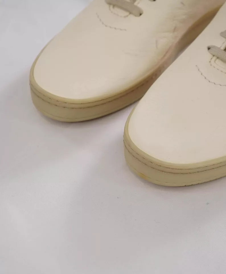 BERLUTI PARIS- "SCRITTO" LEATHER LACE-UP SNEAKER IVORY